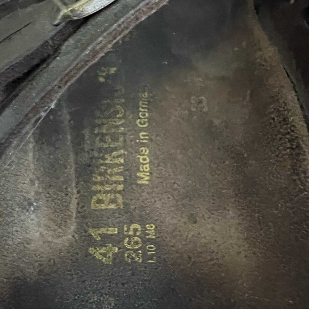 Birkenstock Size 41 Brown Double Strap/Buckle Sandals - Picture 3 of 6